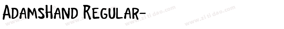 AdamsHand Regular字体转换